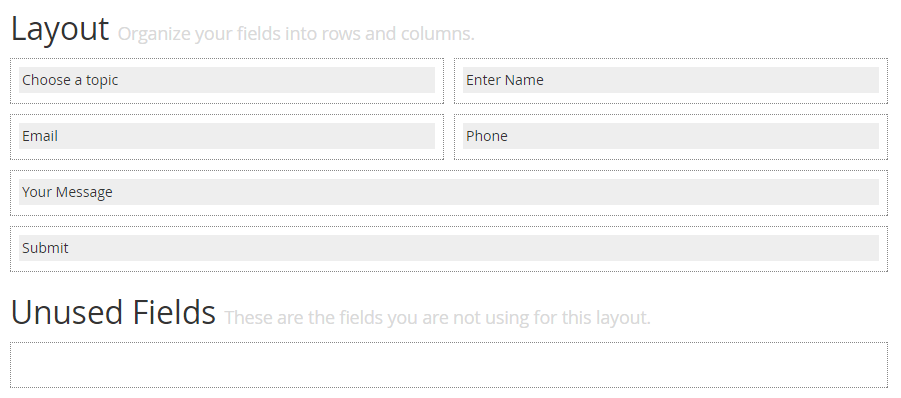 Formulate's layout designer.