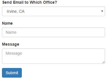 An example Formulate form.