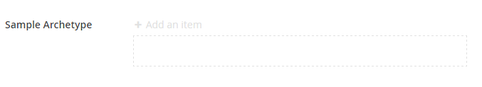 An empty Archetype, before you've added any content.