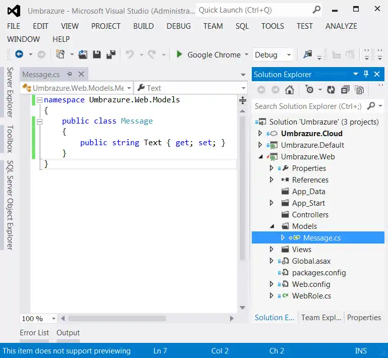 Add Message Model