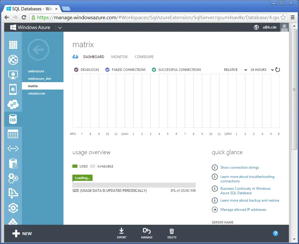 Matrix Dashboard