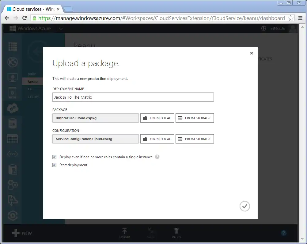 Package Upload