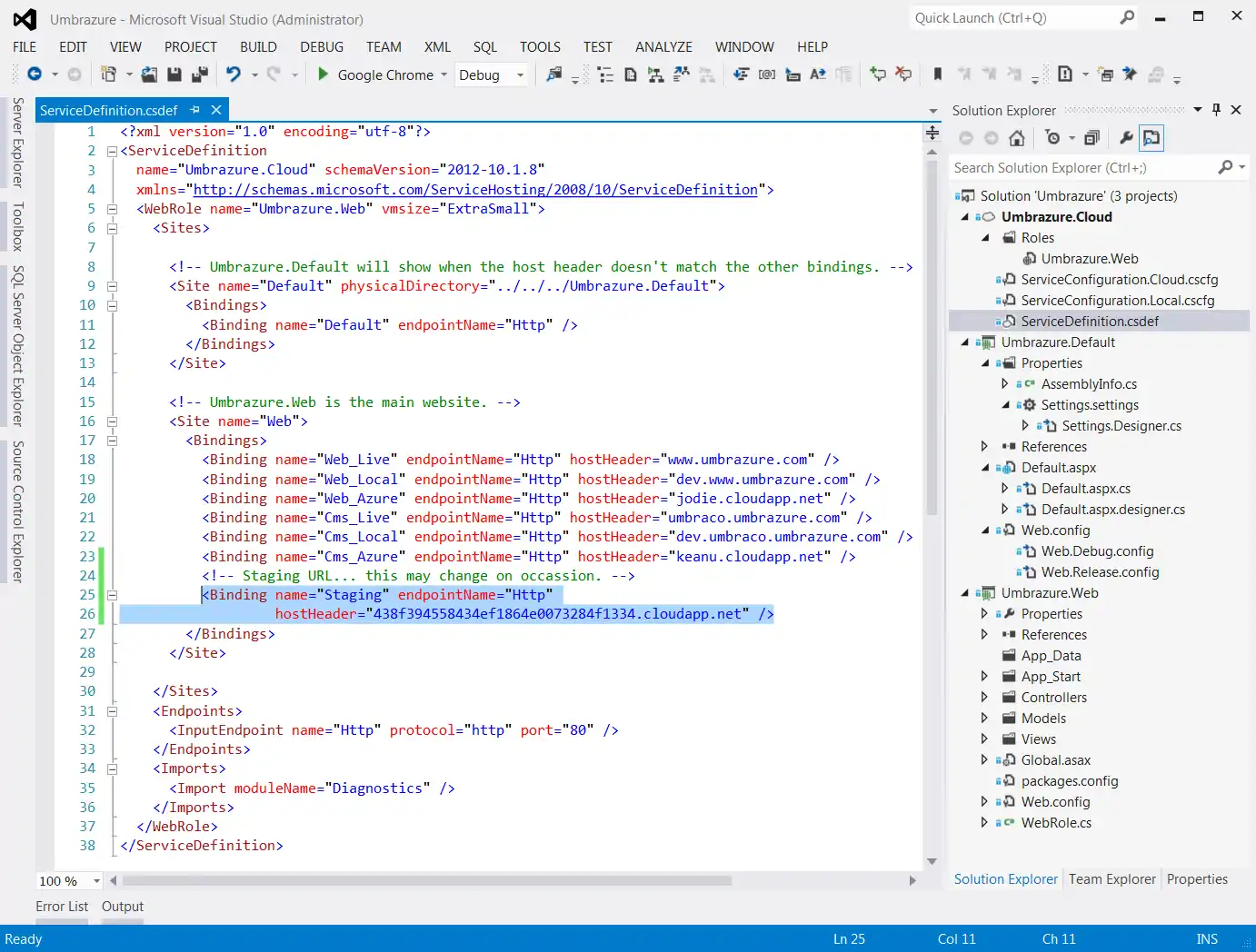 Added Staging Binding