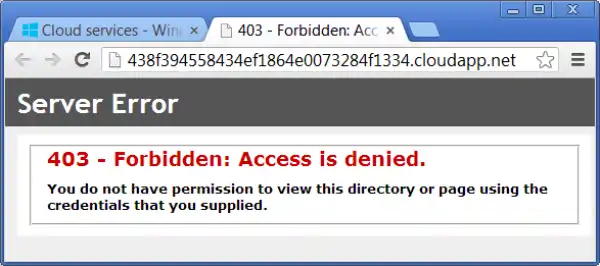 No Access As Expected