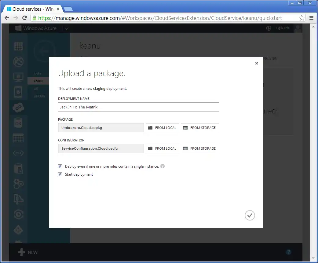 Staging Upload