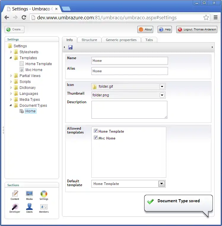 Allowed Template Mvc