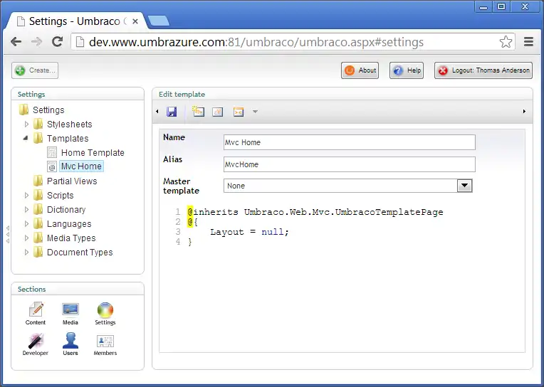 Blank Mvc Home
