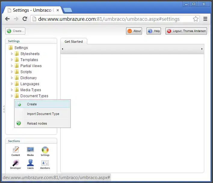 Create Document Type