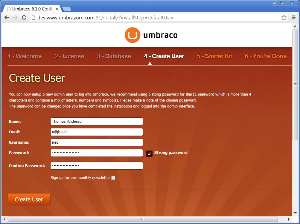 Create User