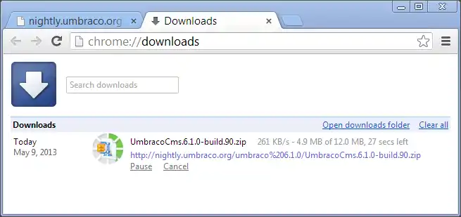 Downloading Build 90