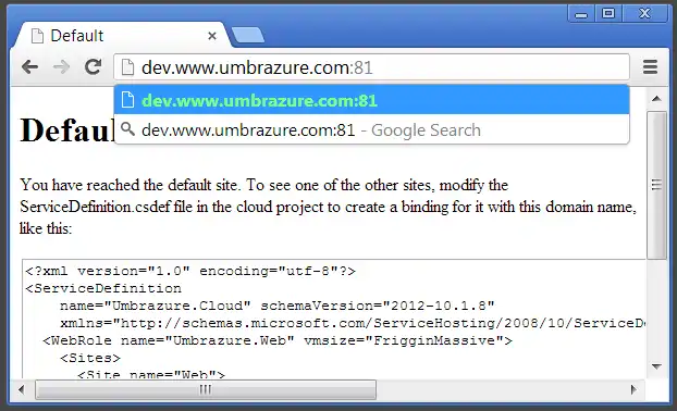 Enter Dev URL
