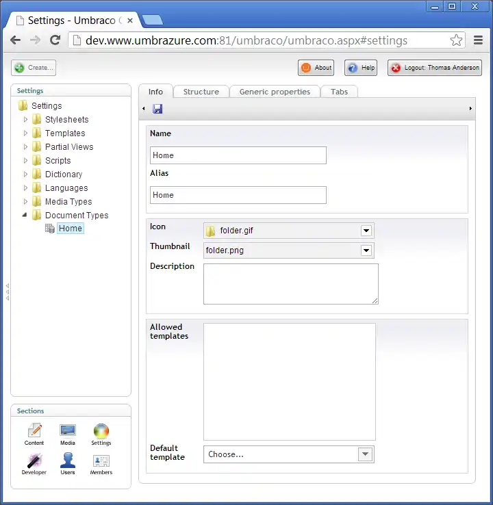 Home DocType First Tab
