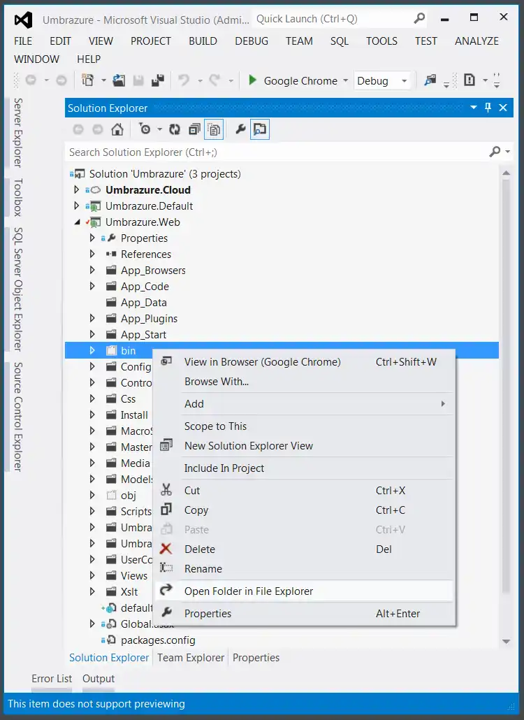 Open Bin Folder