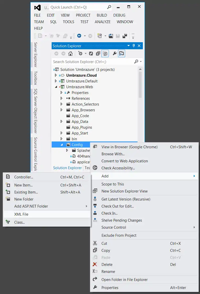 Add Xml File Configs