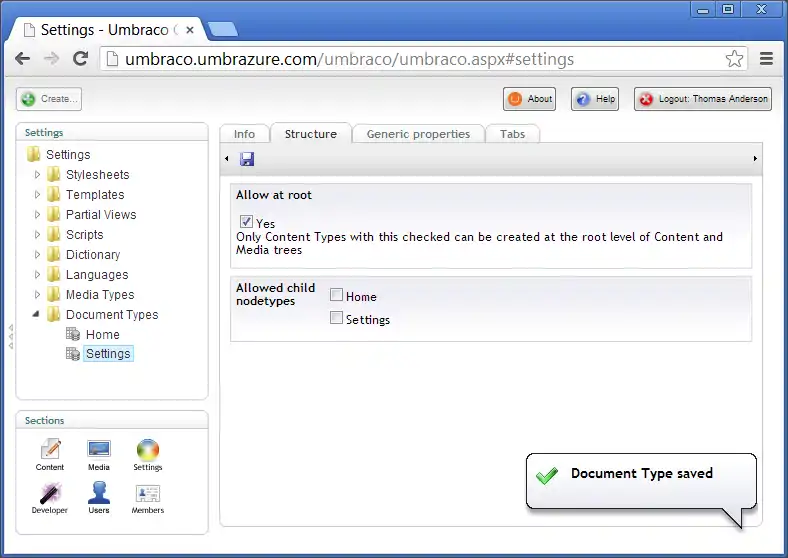 Allow Settings At Root