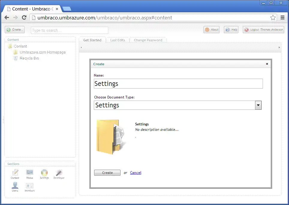 Create Settings Node