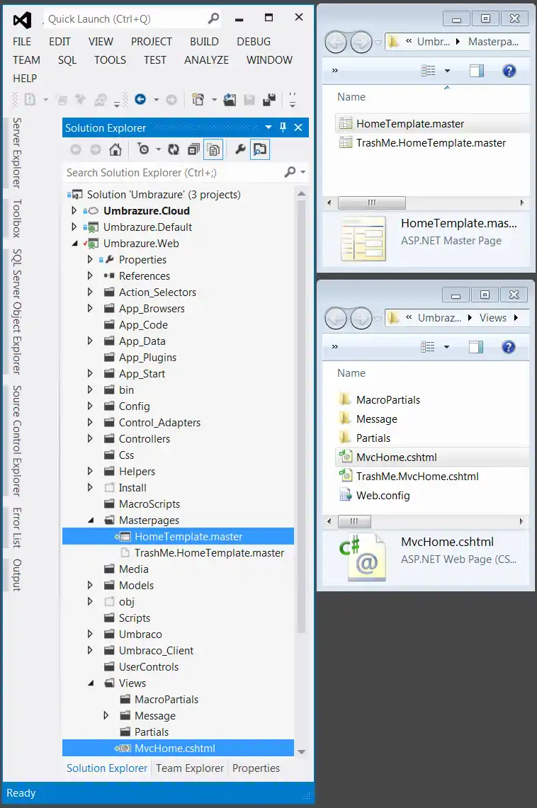 Restore And Include Templates