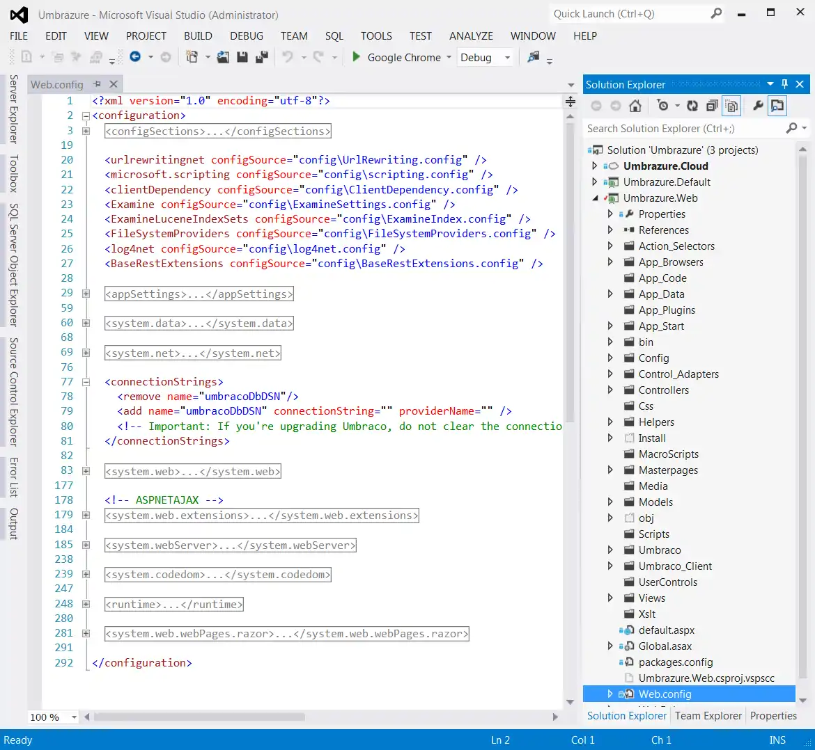 Revert Web Config
