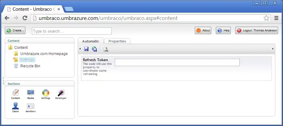 Settings Node Created