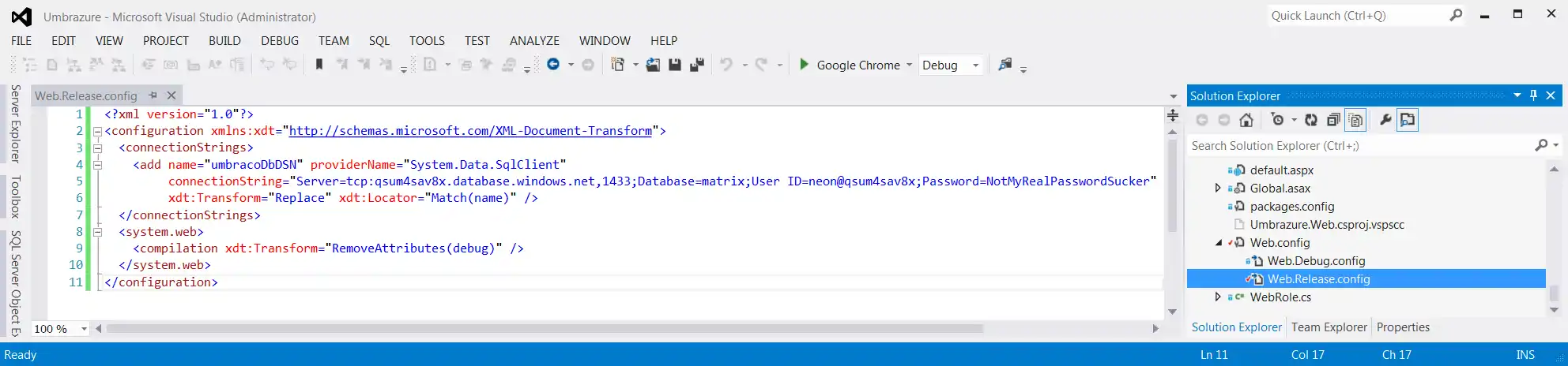 Web Release Transform