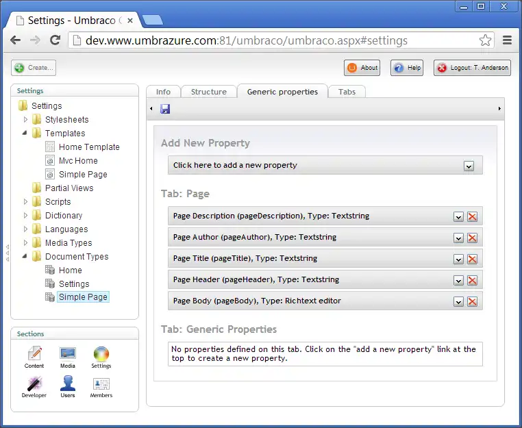 Add Page Tab And Properties