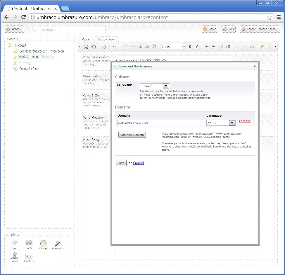 Create Content And Manage Hostnames