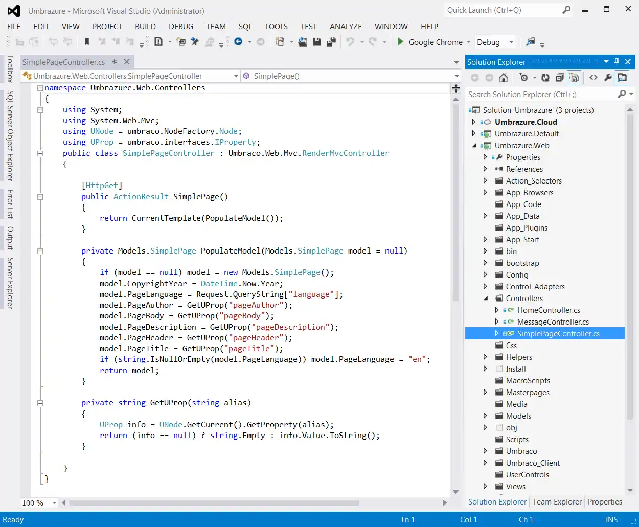 Create SimplePageController