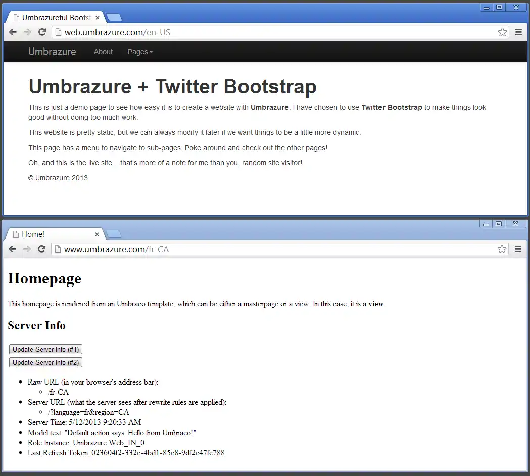Deploy And View Both Prod Sites