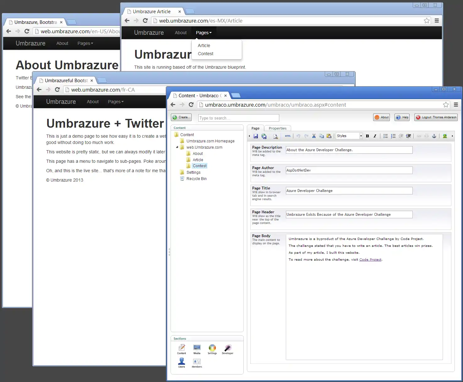 Umbrazure: Limitless Websites with Umbraco on Azure